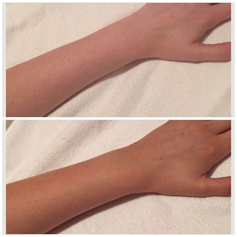 tanning oil before and after.